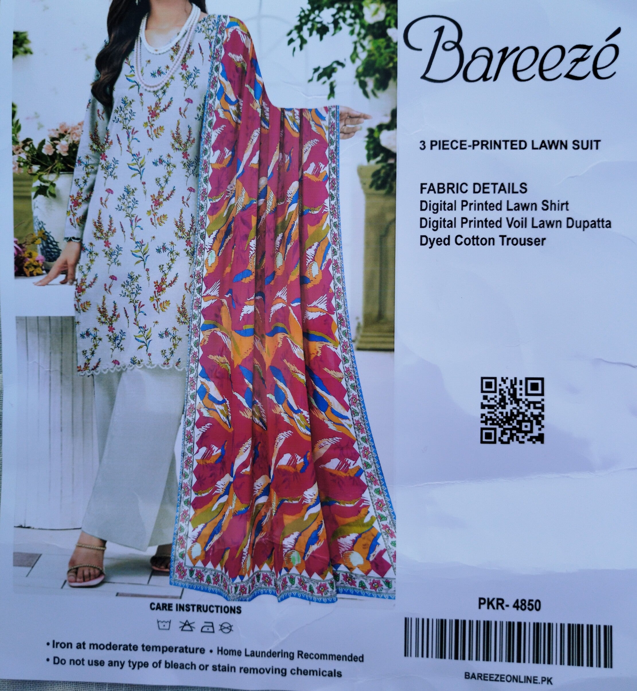 Bareezé 3 PIECE-PRINTED LAWN SUIT