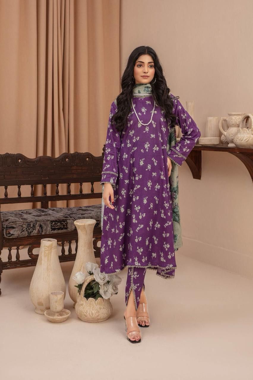 AYZAL MINAL Digital Print Lawn 3 Piece Suit for Women