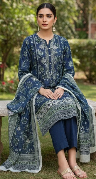 SAPPHIRE 3 PIECE-EMBROIDERED LAWN SUIT