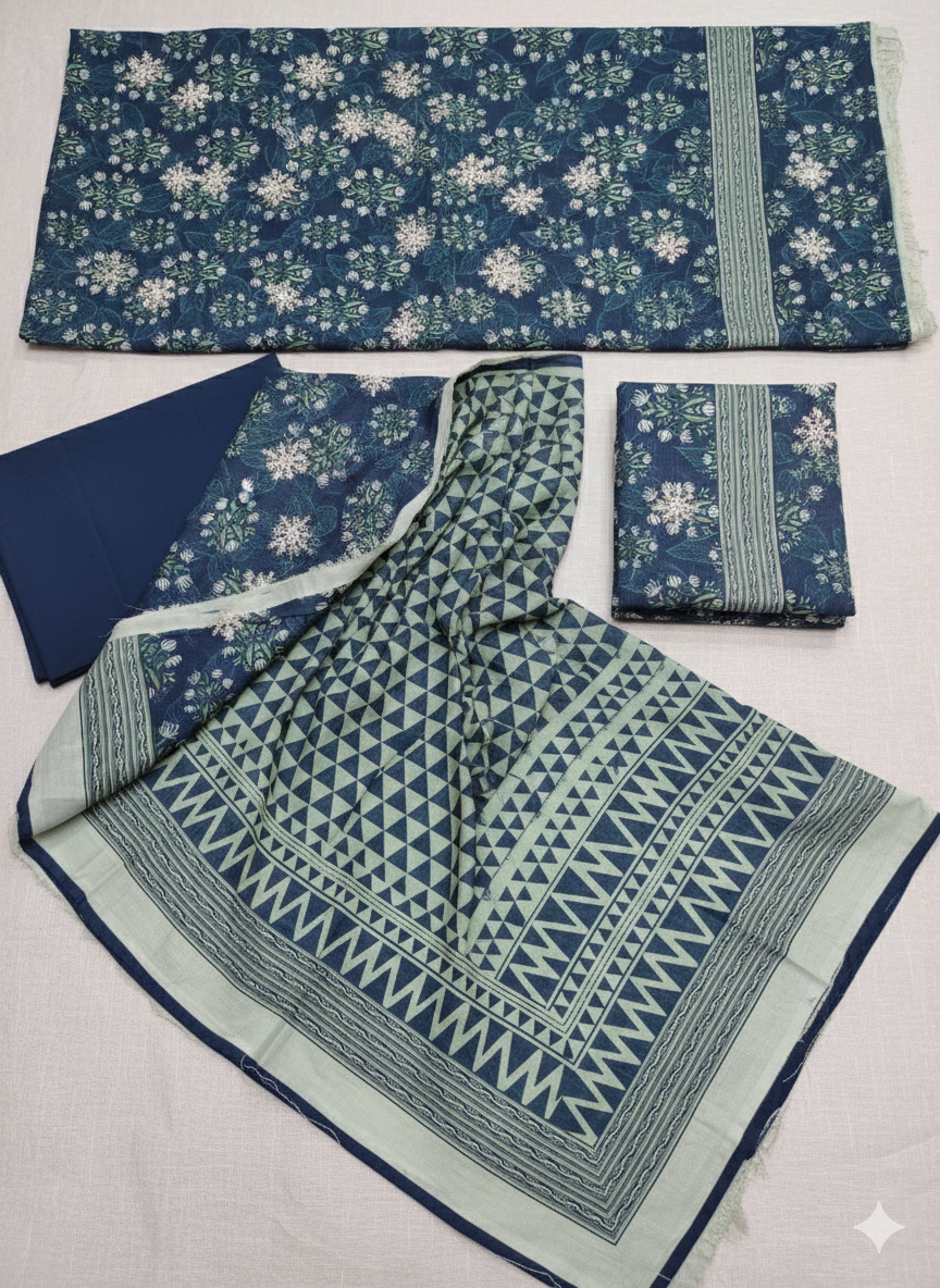 SAPPHIRE 3 PIECE-EMBROIDERED LAWN SUIT