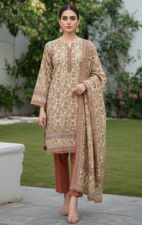 2 PIECE DIGITAL PRINTED LAWN SUIT