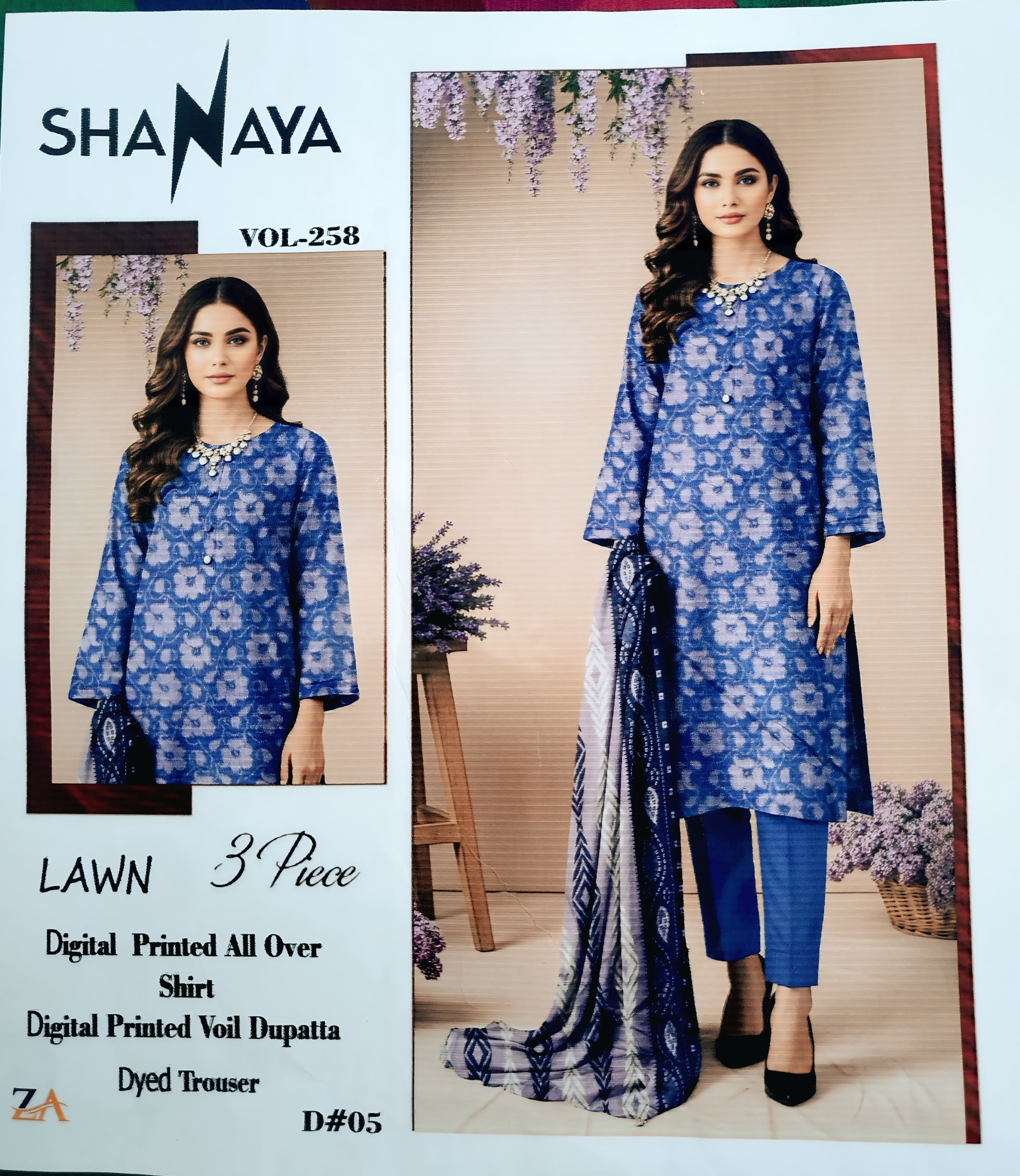 🌸 Digital Printed Lawn 3PC Suit for Women | Summer Lawn Collection | Soft Lawn Fabric with Voile Dupatta