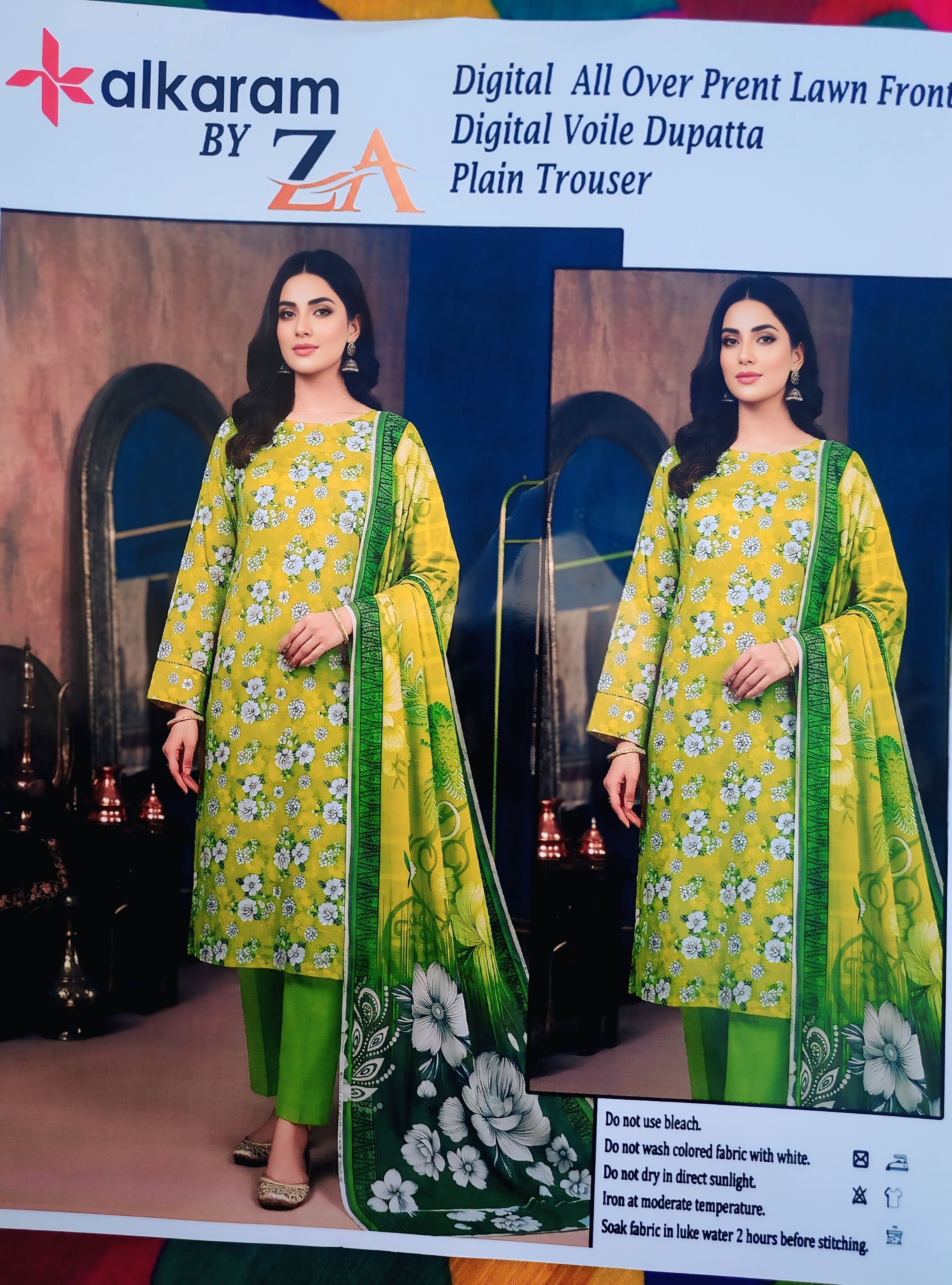 🌸 Digital Printed Lawn 3PC Suit for Women | Summer Lawn Collection | Soft Lawn Fabric with Voile Dupatta