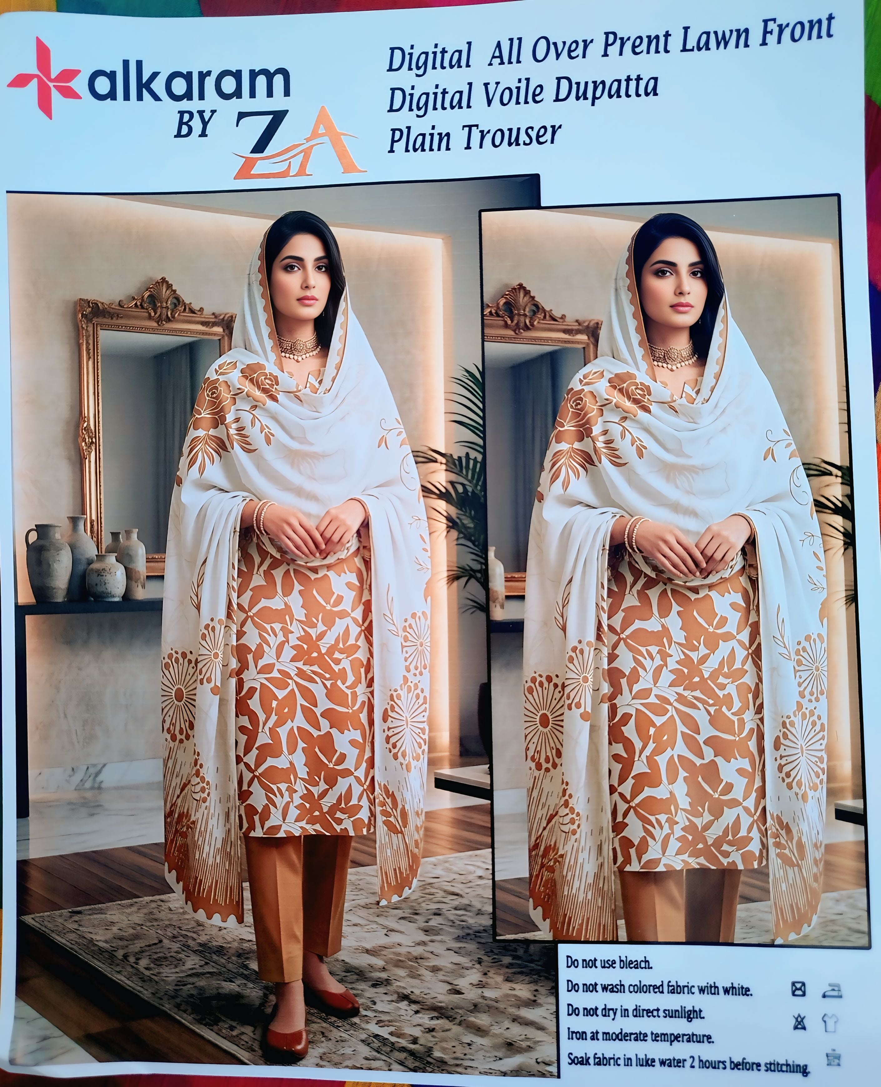 🌸 Digital Printed Lawn 3PC Suit for Women | Summer Lawn Collection | Soft Lawn Fabric with Voile Dupatta