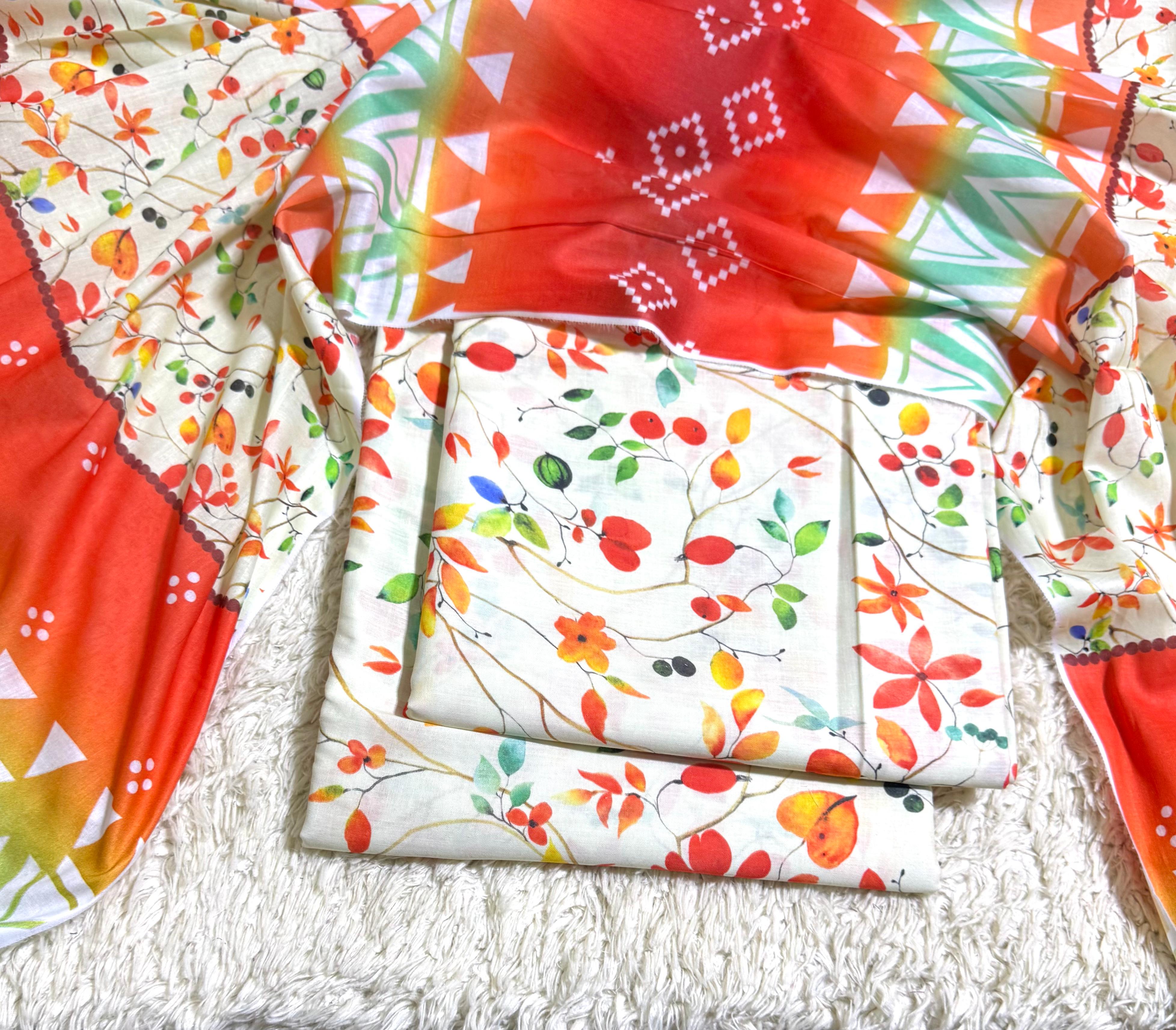 Nishat Unstitched 3 Piece Digital Printed Lawn Suit