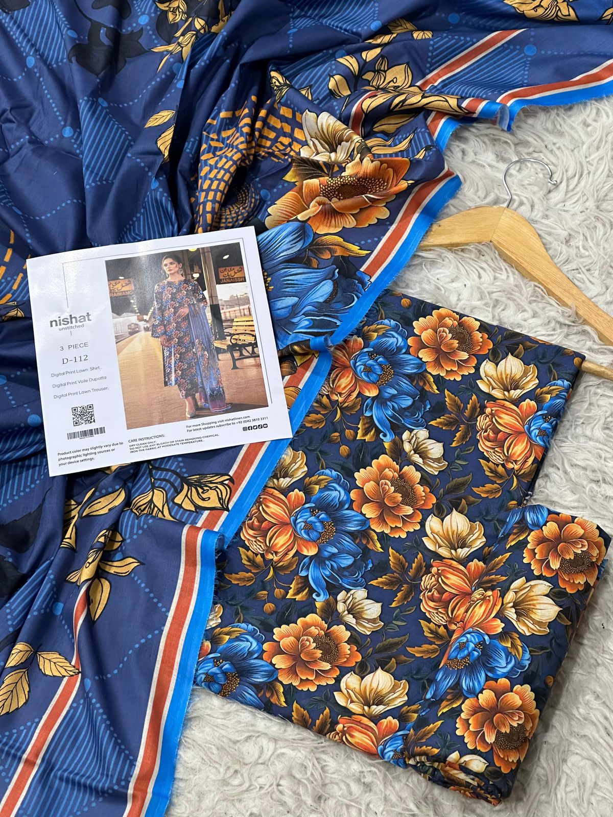 Nishat Inspired 3 Piece Unstitched Lawn Suit for Women