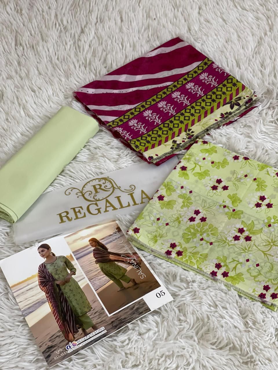 Regalia 3 Piece Unstitched Lawn Suit for Women