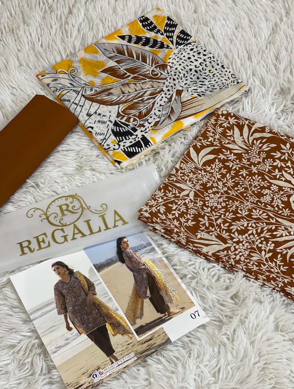 Regalia 3 Piece Unstitched Lawn Suit for Women