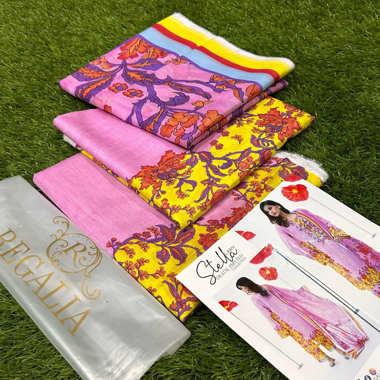 Regalia 3 Piece Unstitched Lawn Suit for Women