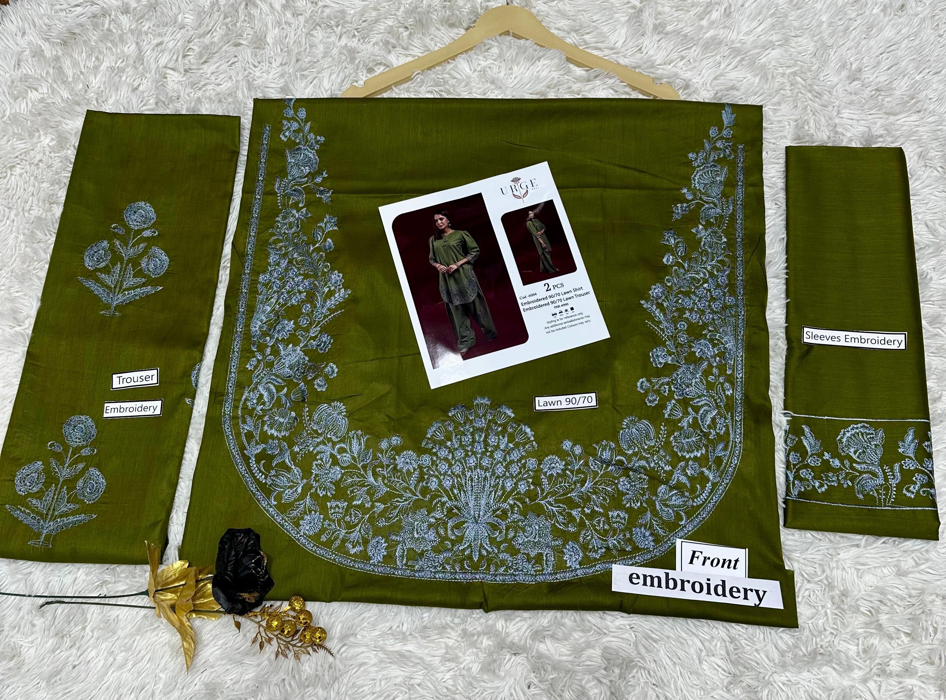 URGE Pret 2-Piece Embroidered Lawn Suit