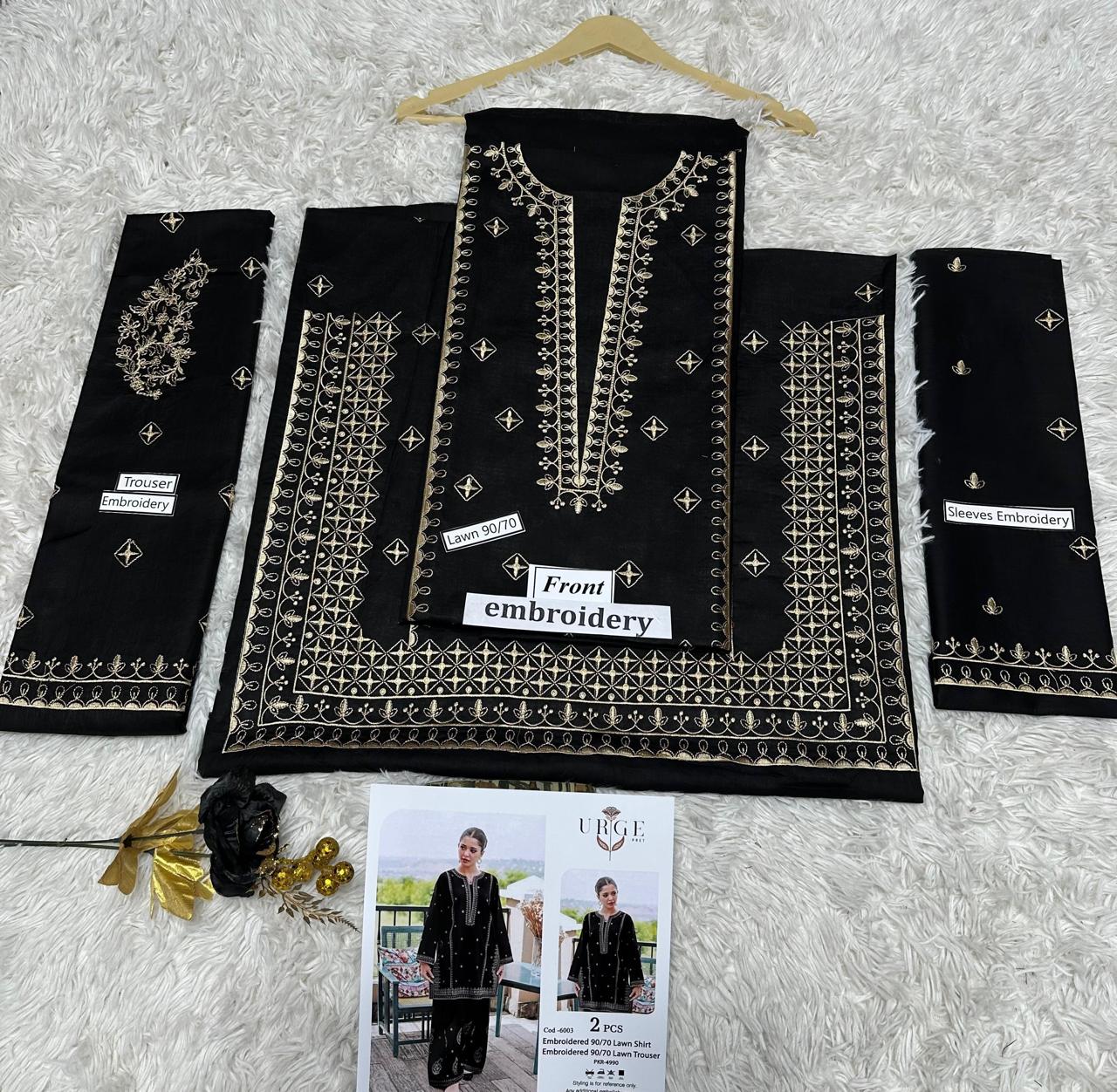 URGE Pret 2-Piece Embroidered Lawn Suit