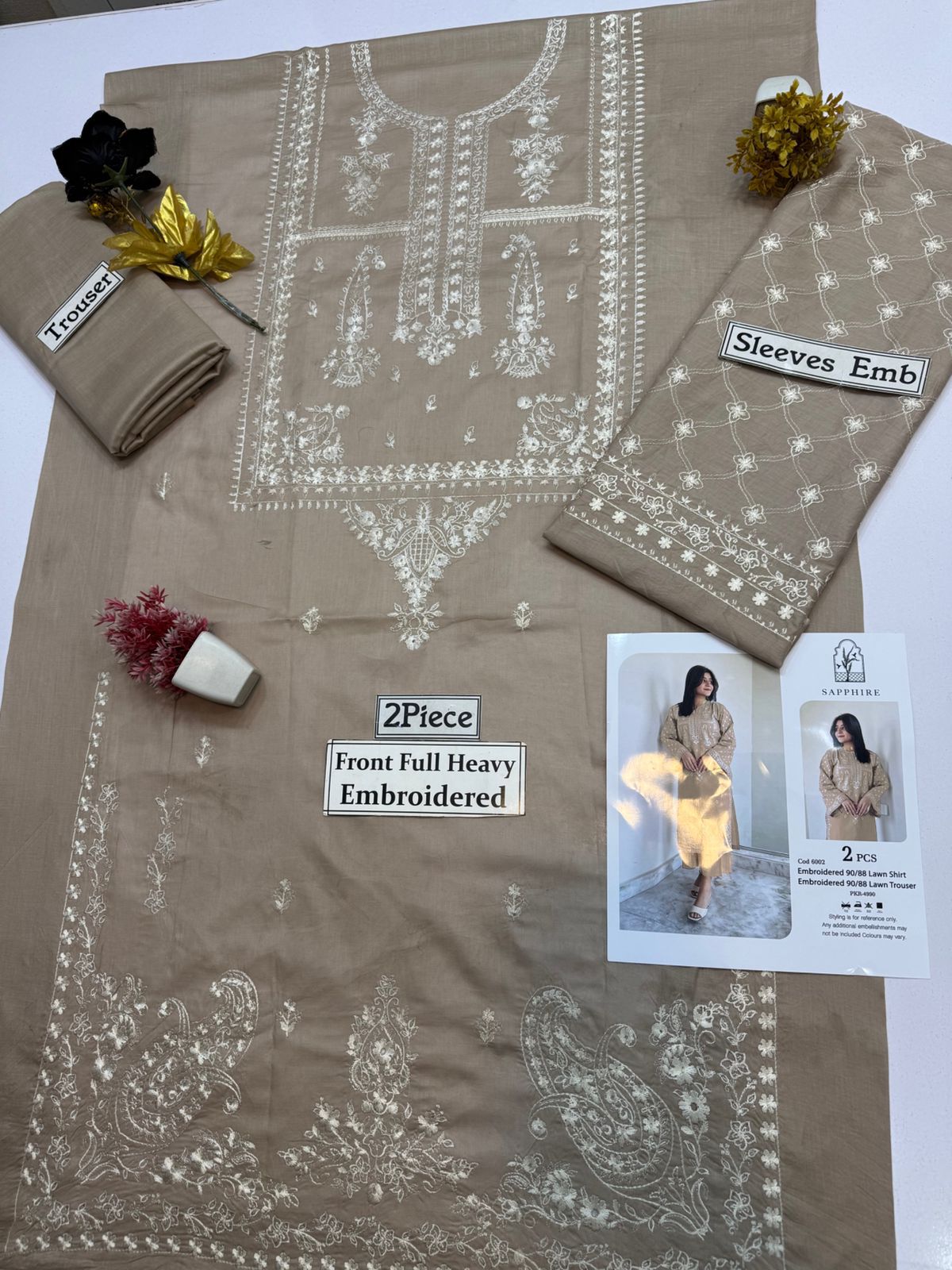 SAPPHIRE 2-Piece Embroidered Lawn Suit