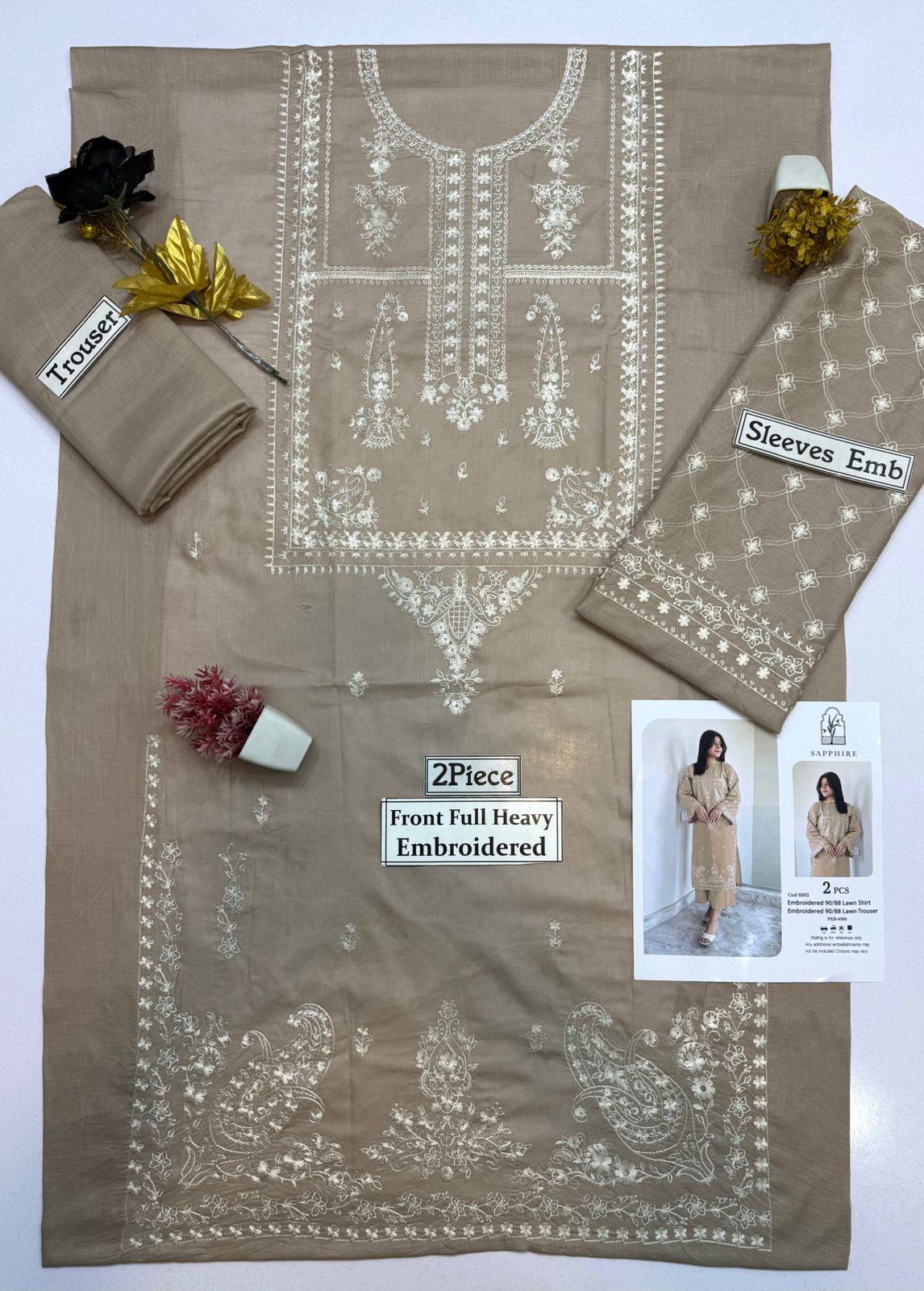 SAPPHIRE 2-Piece Embroidered Lawn Suit