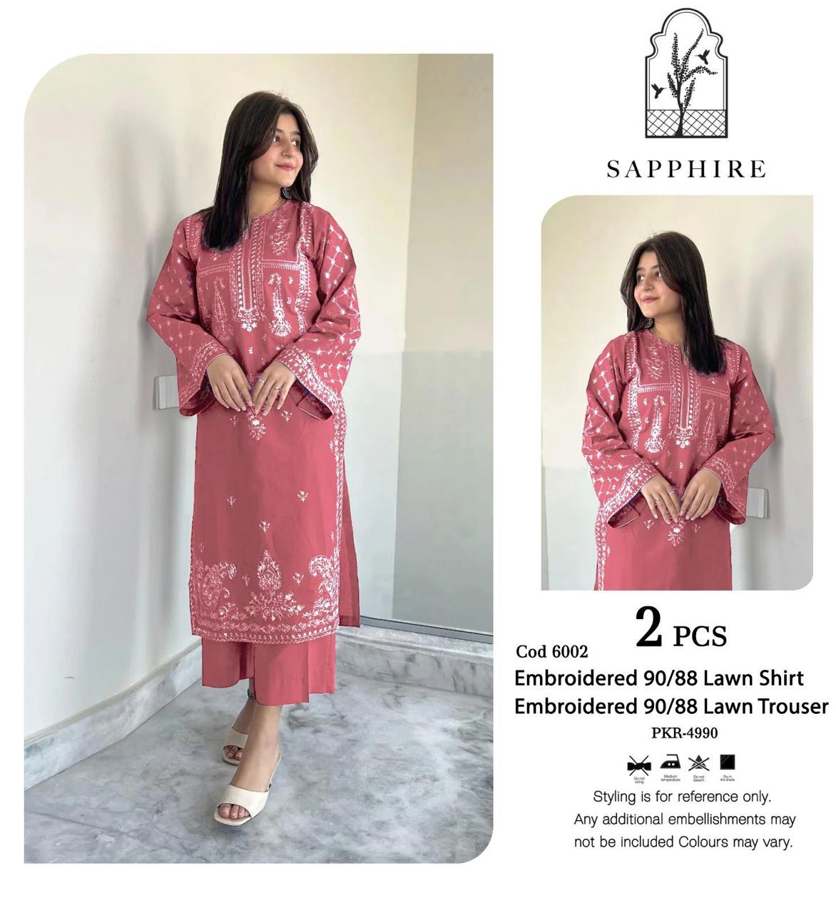 SAPPHIRE 2-Piece Embroidered Lawn Suit