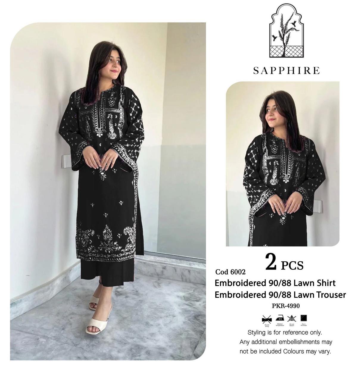 SAPPHIRE 2-Piece Embroidered Lawn Suit