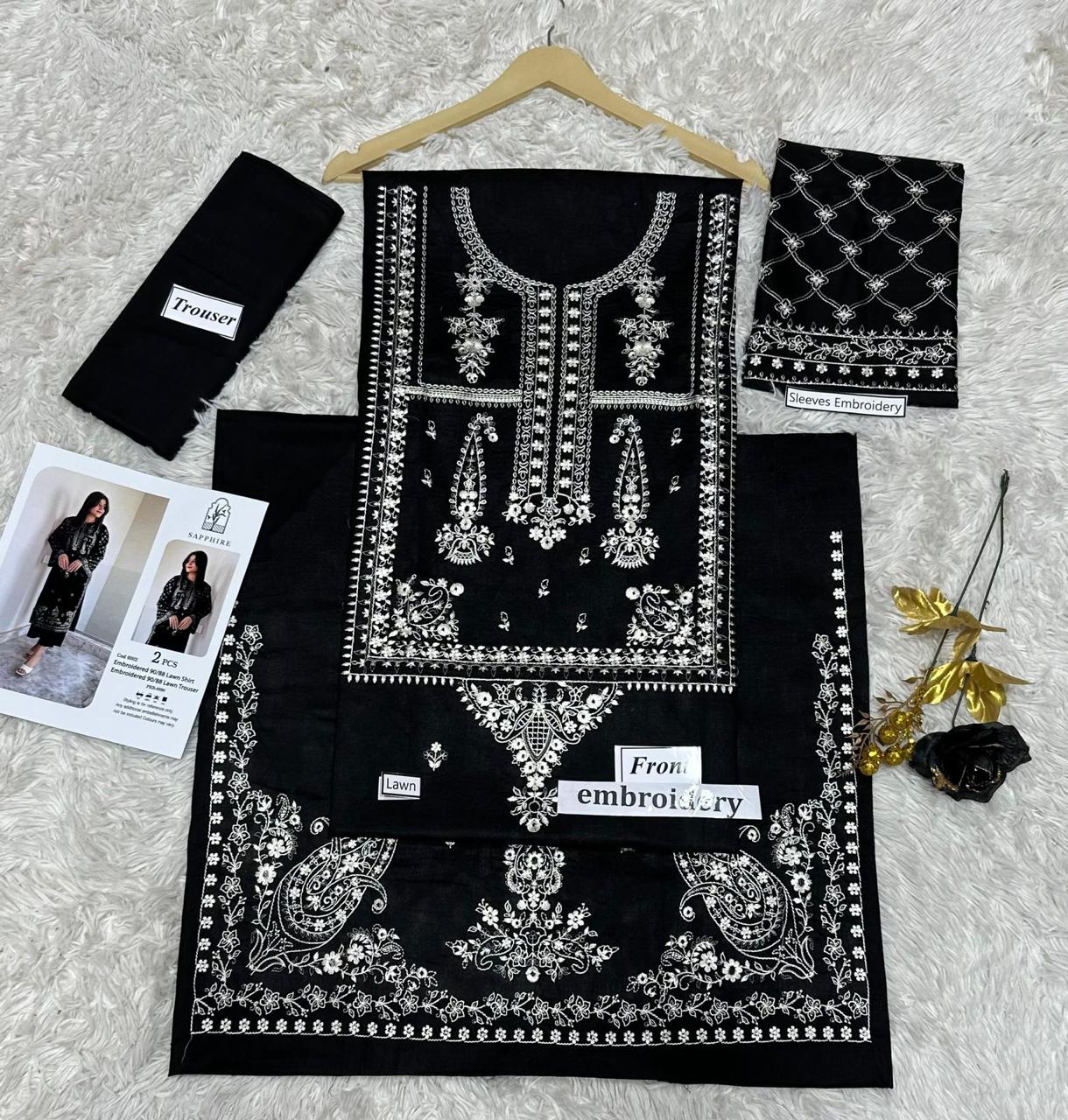 SAPPHIRE 2-Piece Embroidered Lawn Suit