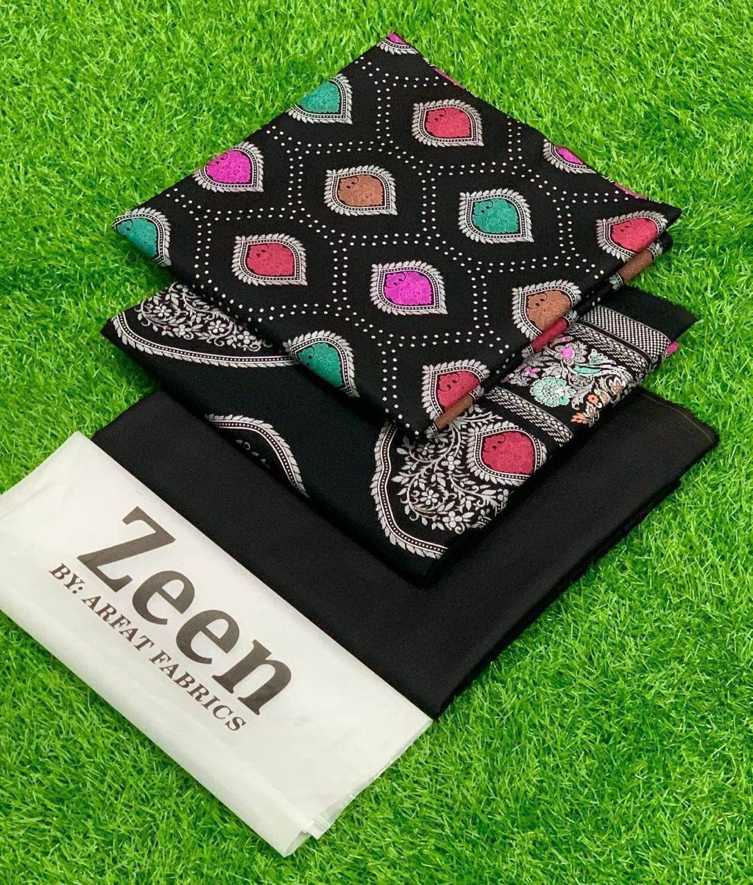 ZEEN Luxury 3-Piece Printed Lawn Suit - Premium Summer Collection