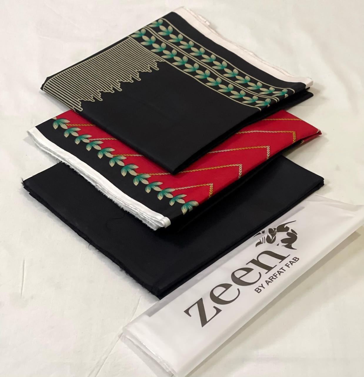 ZEEN Luxury 3-Piece Printed Lawn Suit - Premium Summer Collection