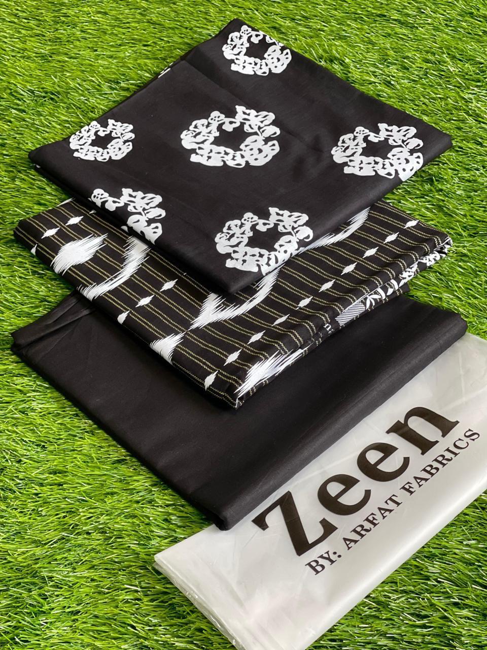 ZEEN Luxury 3-Piece Printed Lawn Suit - Premium Summer Collection