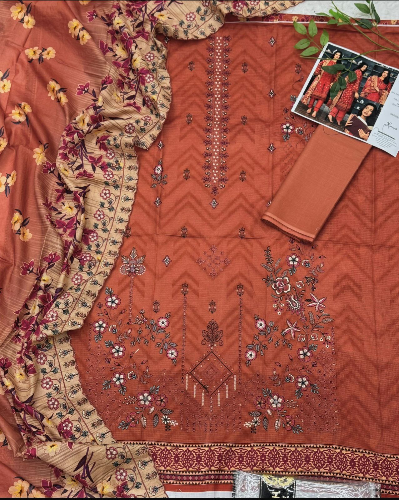 Bin Naeem by Lamisah Luxury Embroidered Doria Lawn 3 Piece Unstitched Suit - Heavy Embroidery Shirt with Cutwork Doria Lawn Dupatta