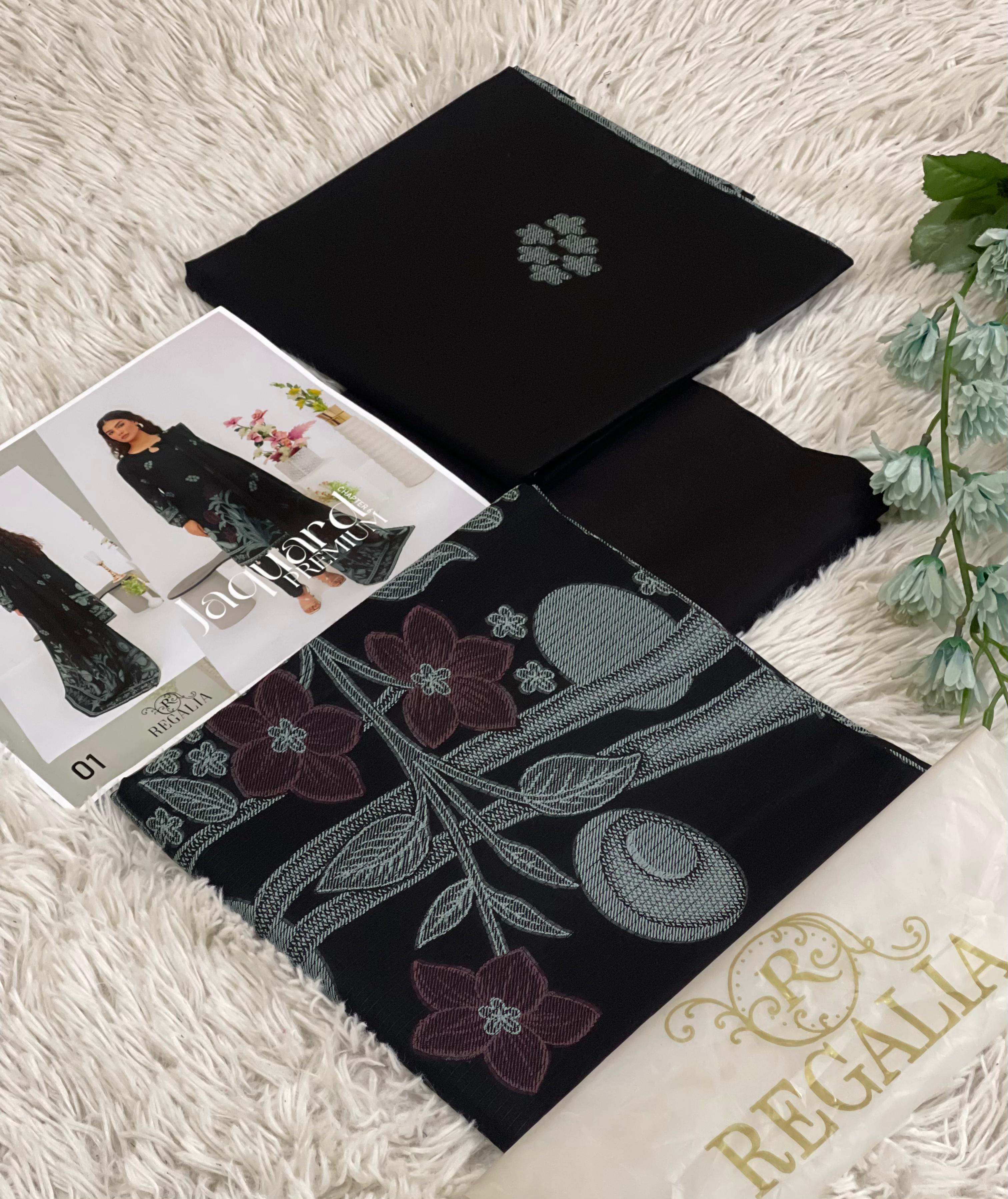 Regalia Jacquard 3PC  Suit – Premium Jacquard lawn  | 2026 Latest Collection