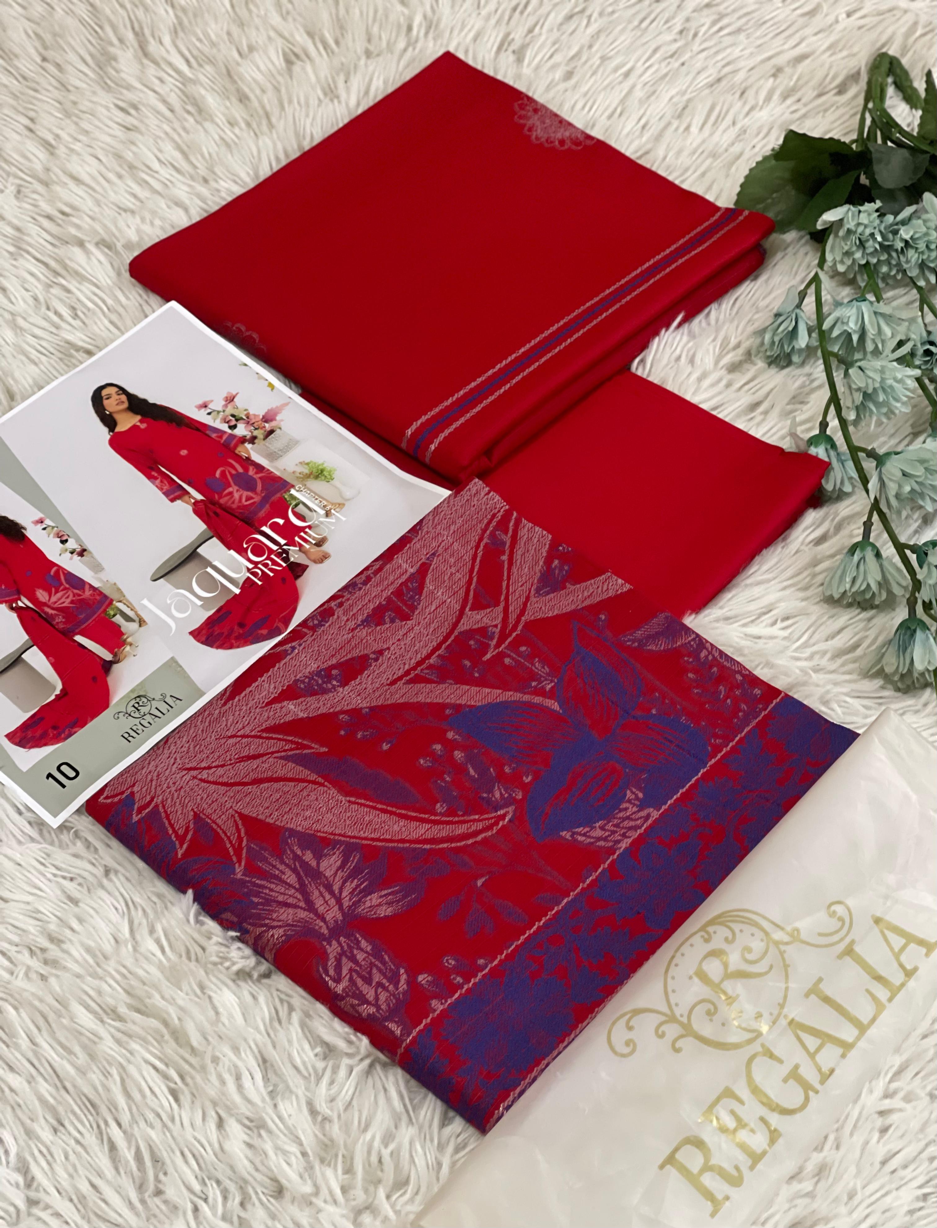 Regalia Jacquard 3PC  Suit – Premium Jacquard lawn  | 2026 Latest Collection