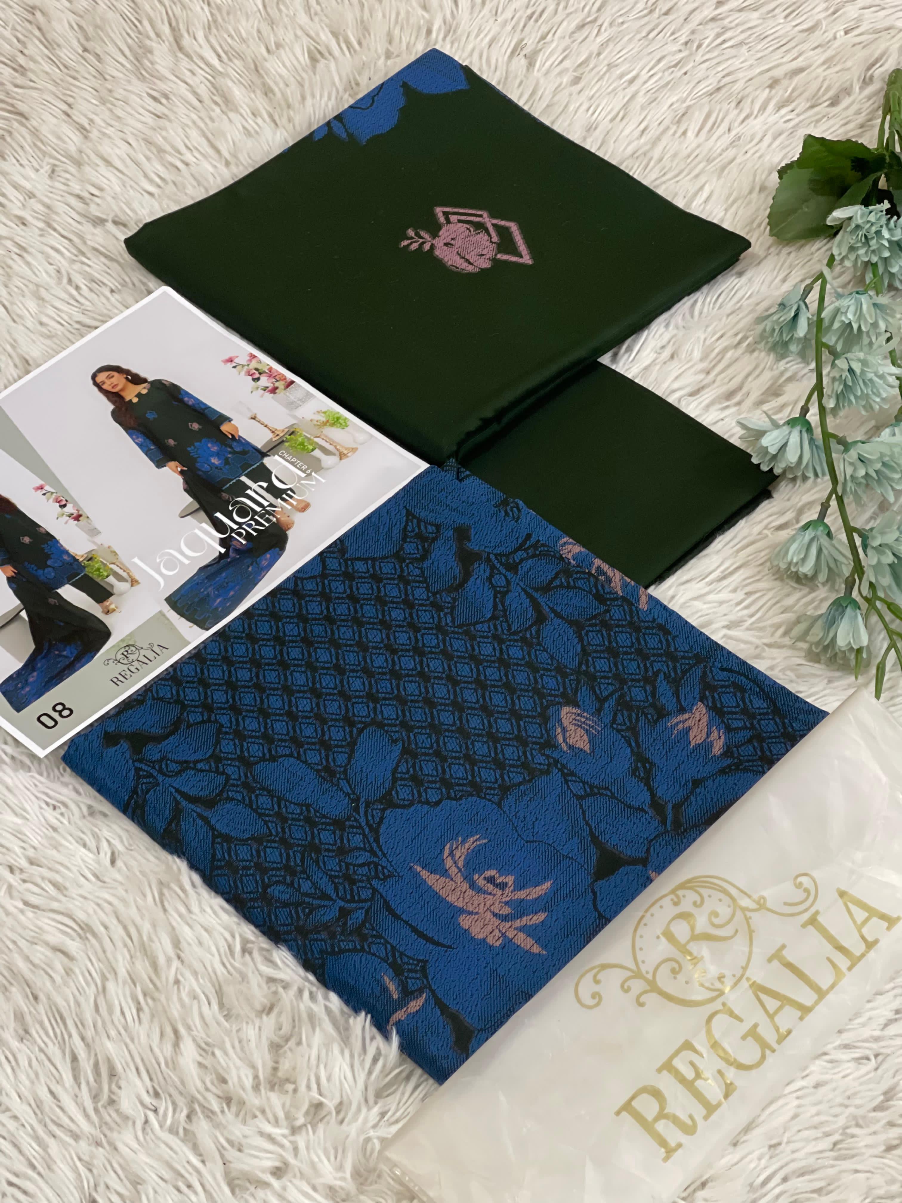 Regalia Jacquard 3PC  Suit – Premium Jacquard lawn  | 2026 Latest Collection