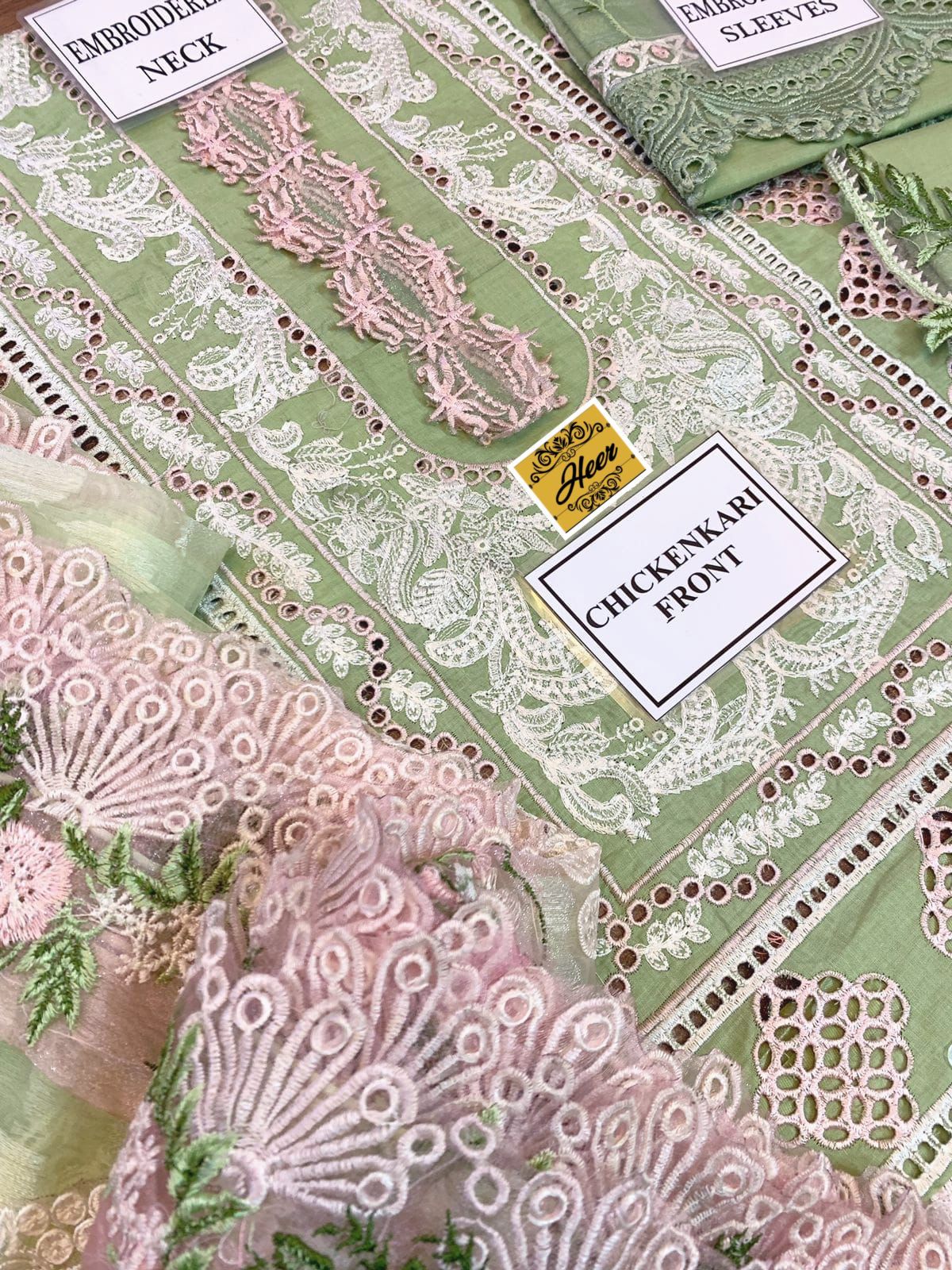 ✨ Heer Chikankari Lawn 3PC Suit – Heavy Embroidered Shirt | Jacquard Embroidered Dupatta | Summer Luxury Festive Collection 2026 ✨