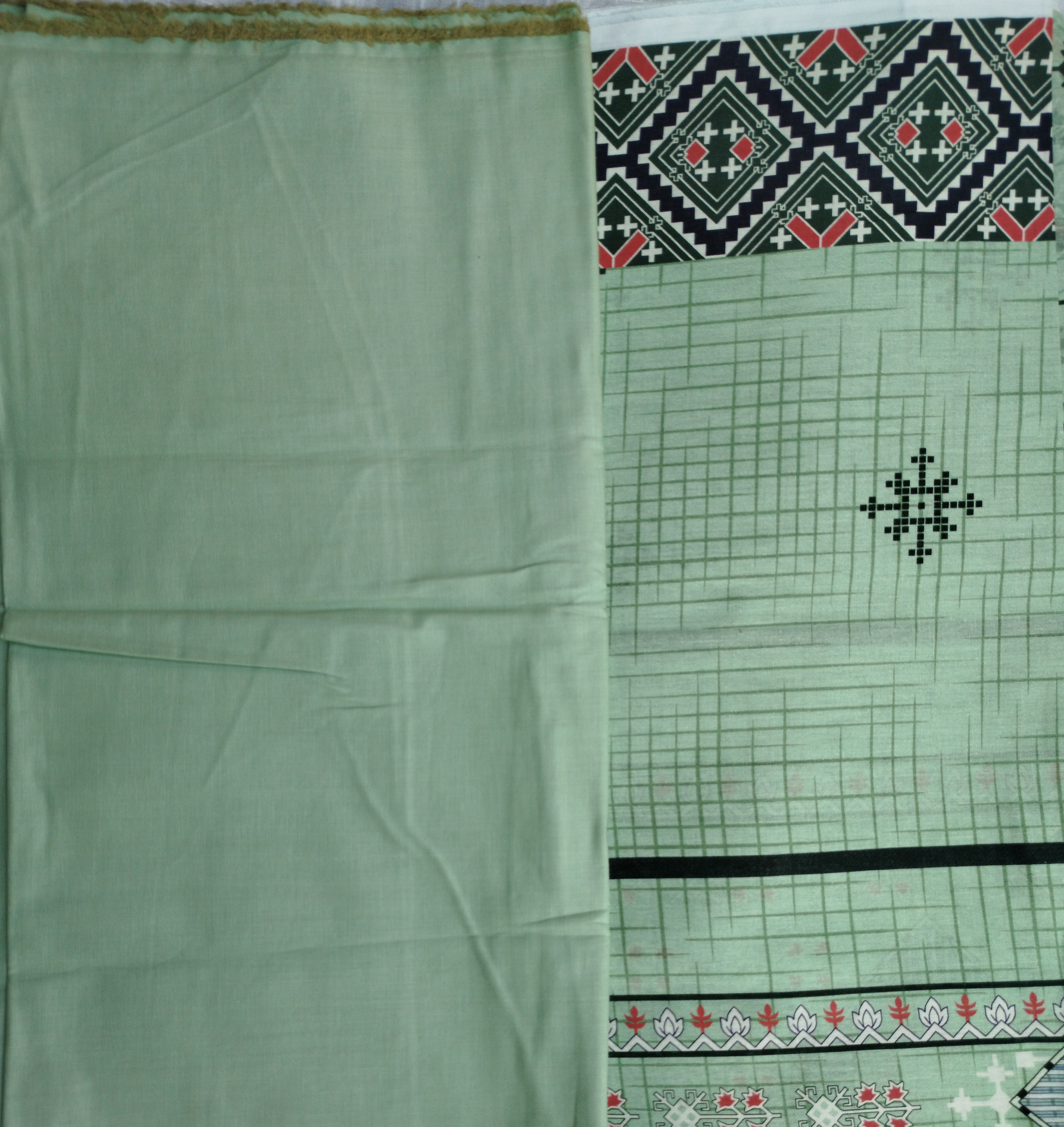 Nisha Lawn Wania Green 3 Piece Digital Printed Lawn Suit for Women