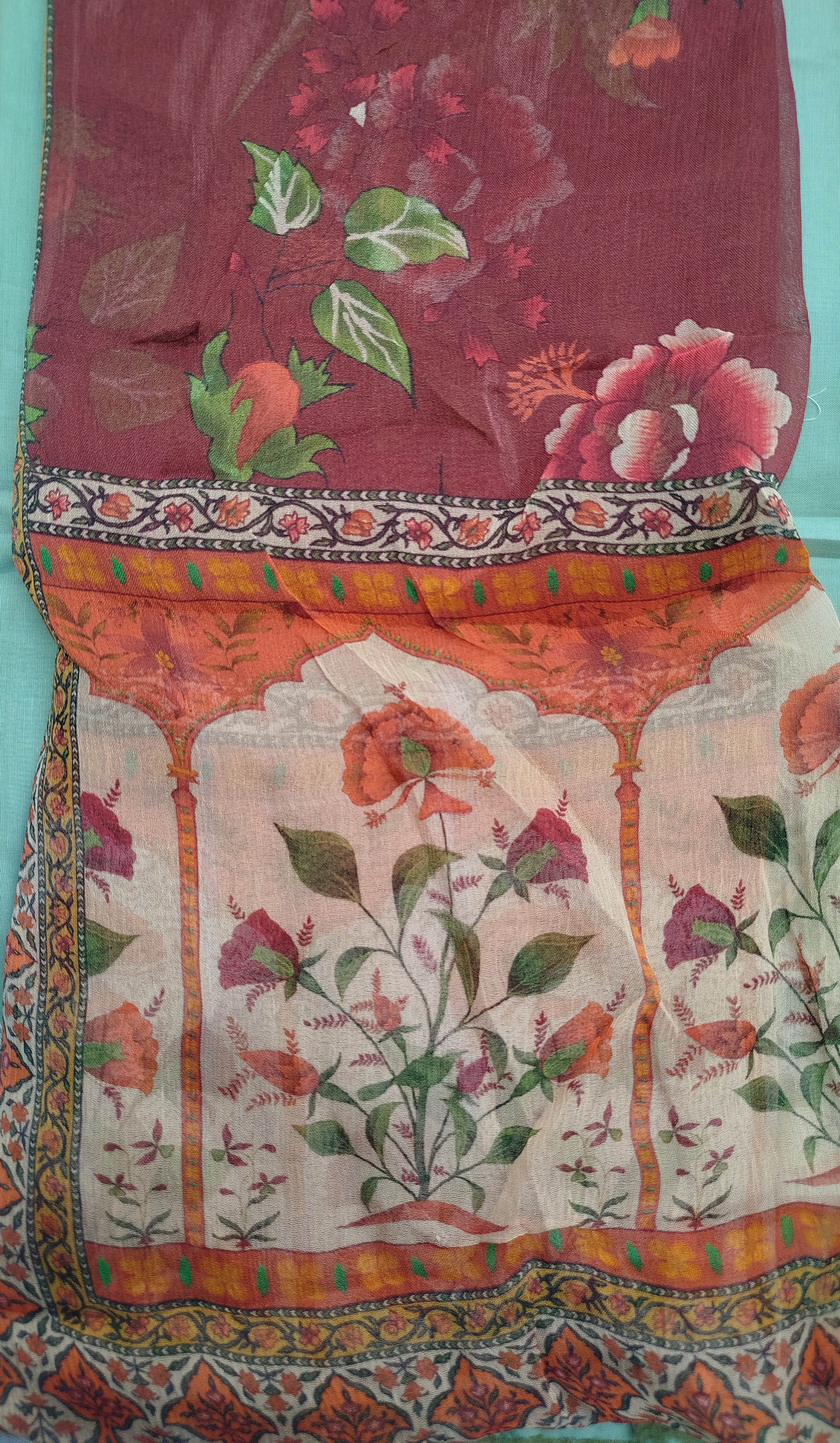 Nisha Lawn Rose 3 Piece Digital Printed Lawn Suit with Crinkle Dupatta