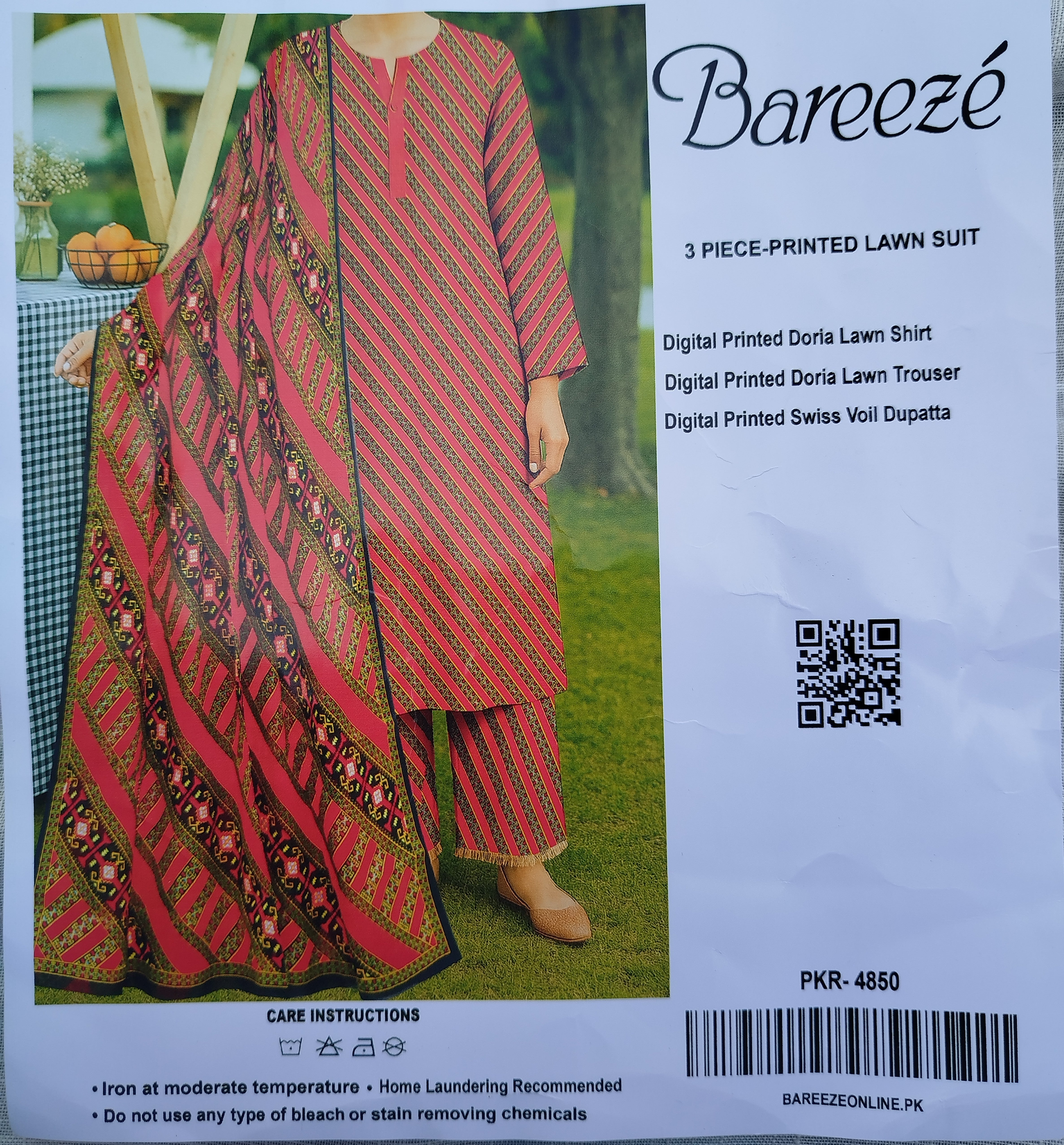 Bareezé 3 PIECE-PRINTED LAWN SUIT