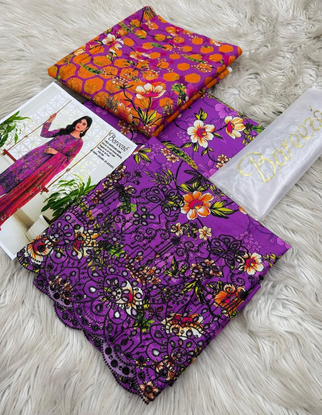 Bareeze Inspired Daman Boring Air Jet Lawn 3-Piece Suit | Premium Summer Lawn Collection 2026