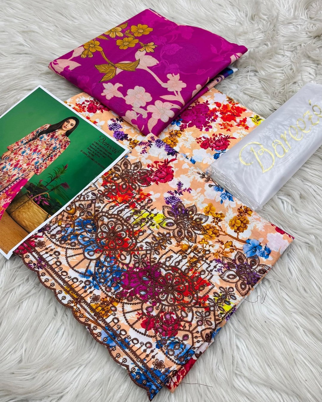 Bareeze Inspired Daman Boring Air Jet Lawn 3-Piece Suit | Premium Summer Lawn Collection 2026