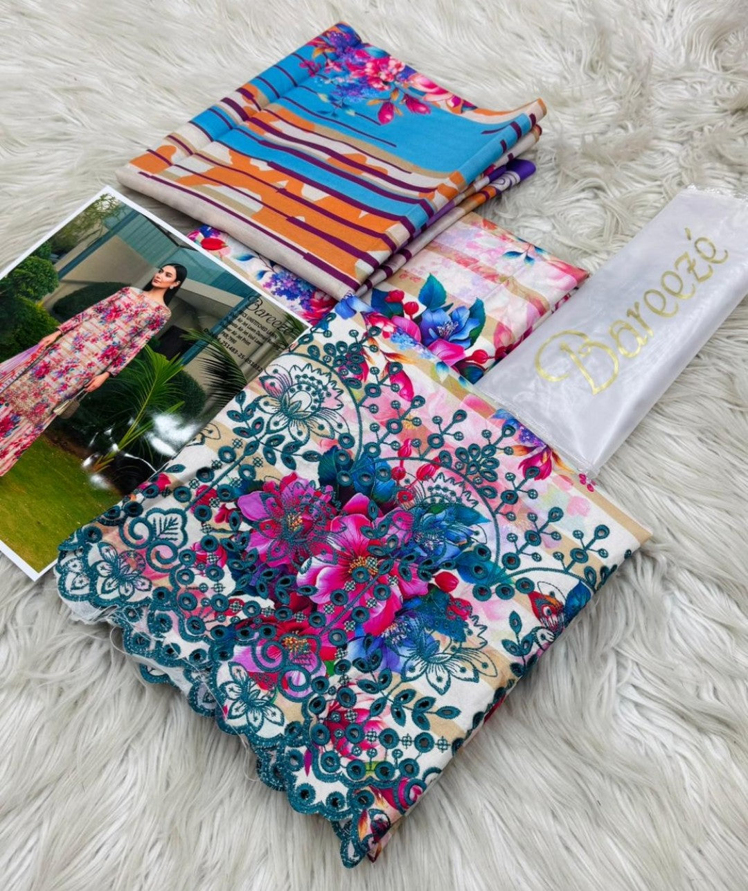 Bareeze Inspired Daman Boring Air Jet Lawn 3-Piece Suit | Premium Summer Lawn Collection 2026